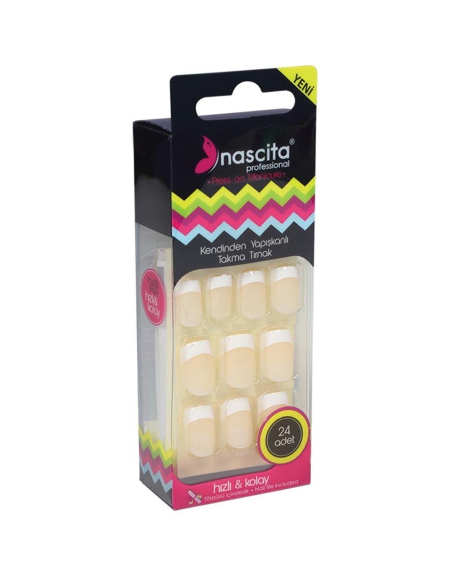 أظافر صناعية تصميم فرنسي غير لامعة