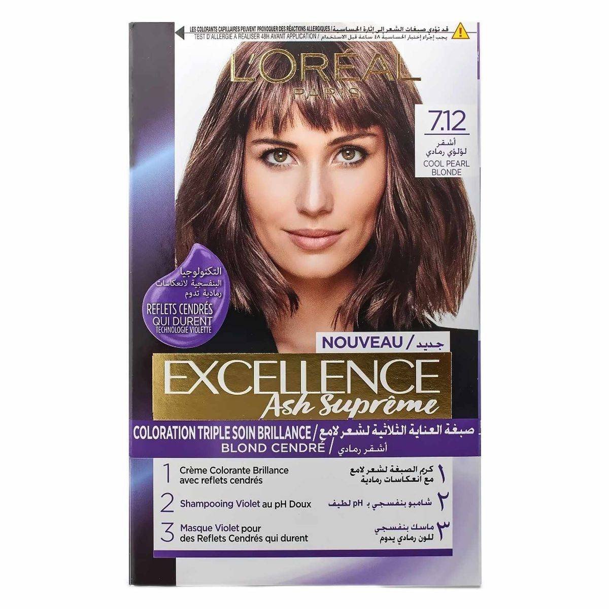 Loreal Paris Excellence Ash Supreme 7.12 Cool Pearl Blonde