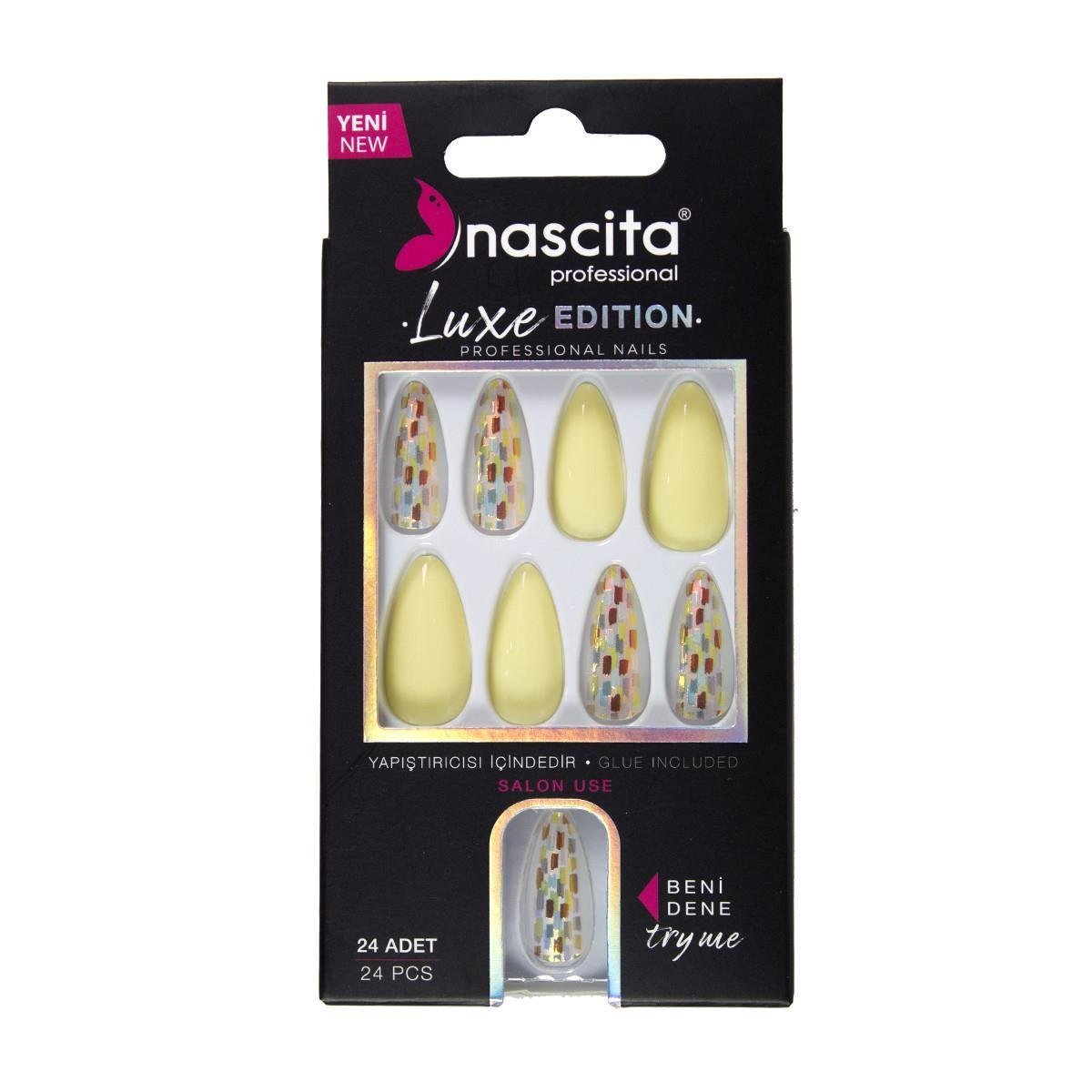 أظافر صناعية فاخرة (24 قطعة)