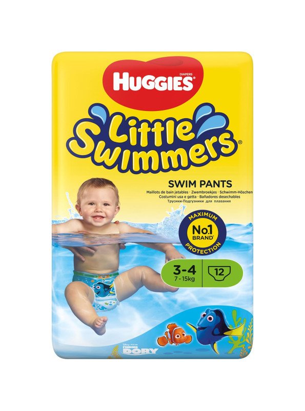 Huggies Swim Pants Little Swimmers Disposable Small (7-12 kg) 12 Pieces
