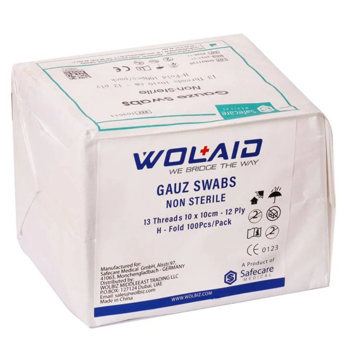 Wolaid Gauze Swab Non Sterile 10cmx10cm 100 Pieces