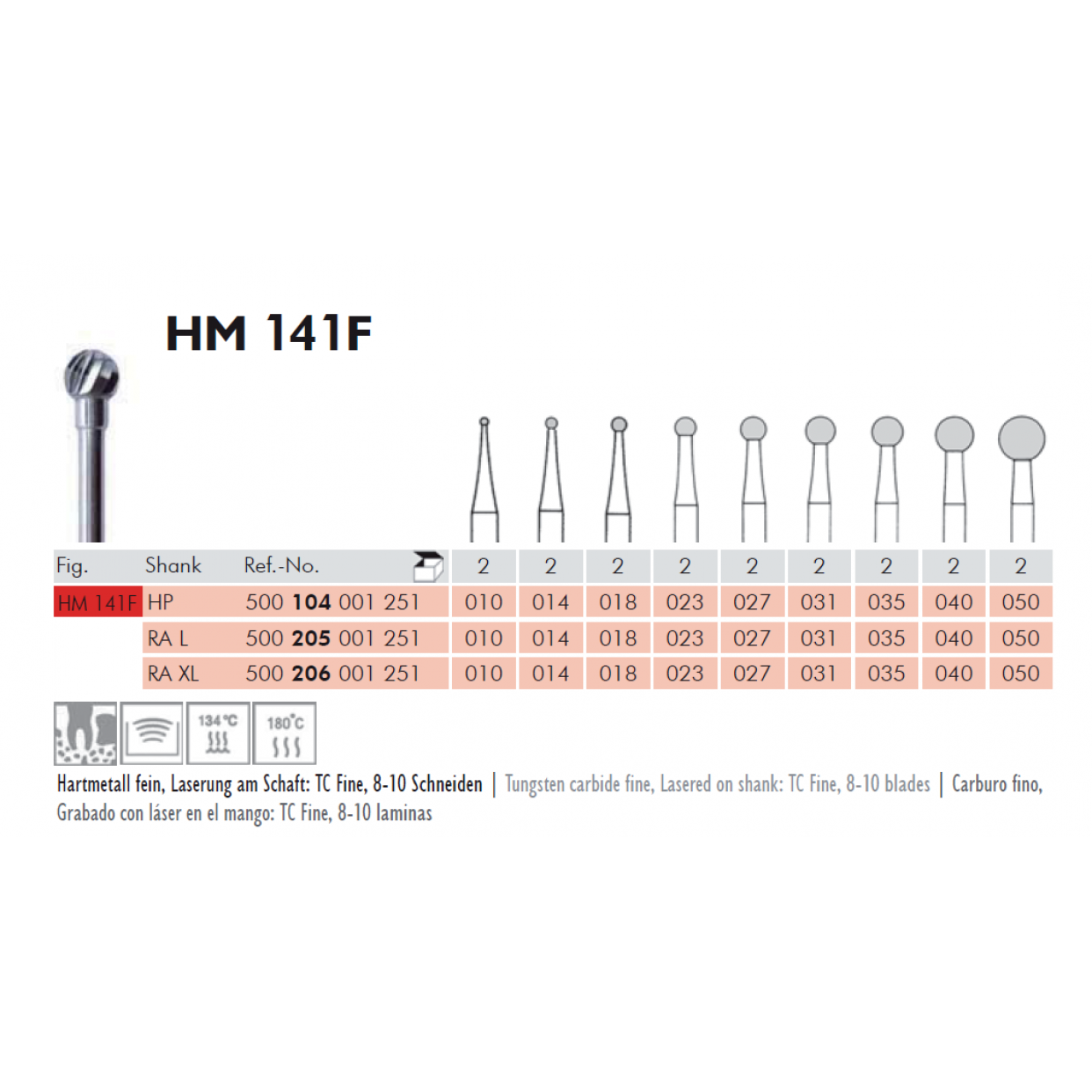ORAL SURGERY CARBIDE BUR-HP  HM-141F