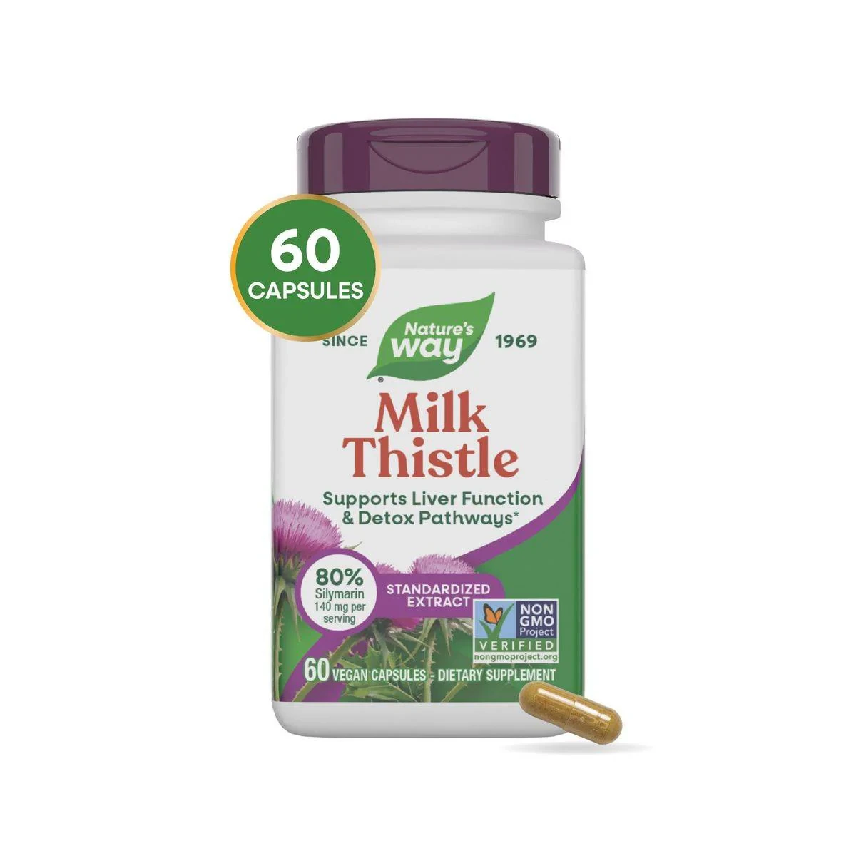 Natures Way Milk Thistle 60 VegeCapsules