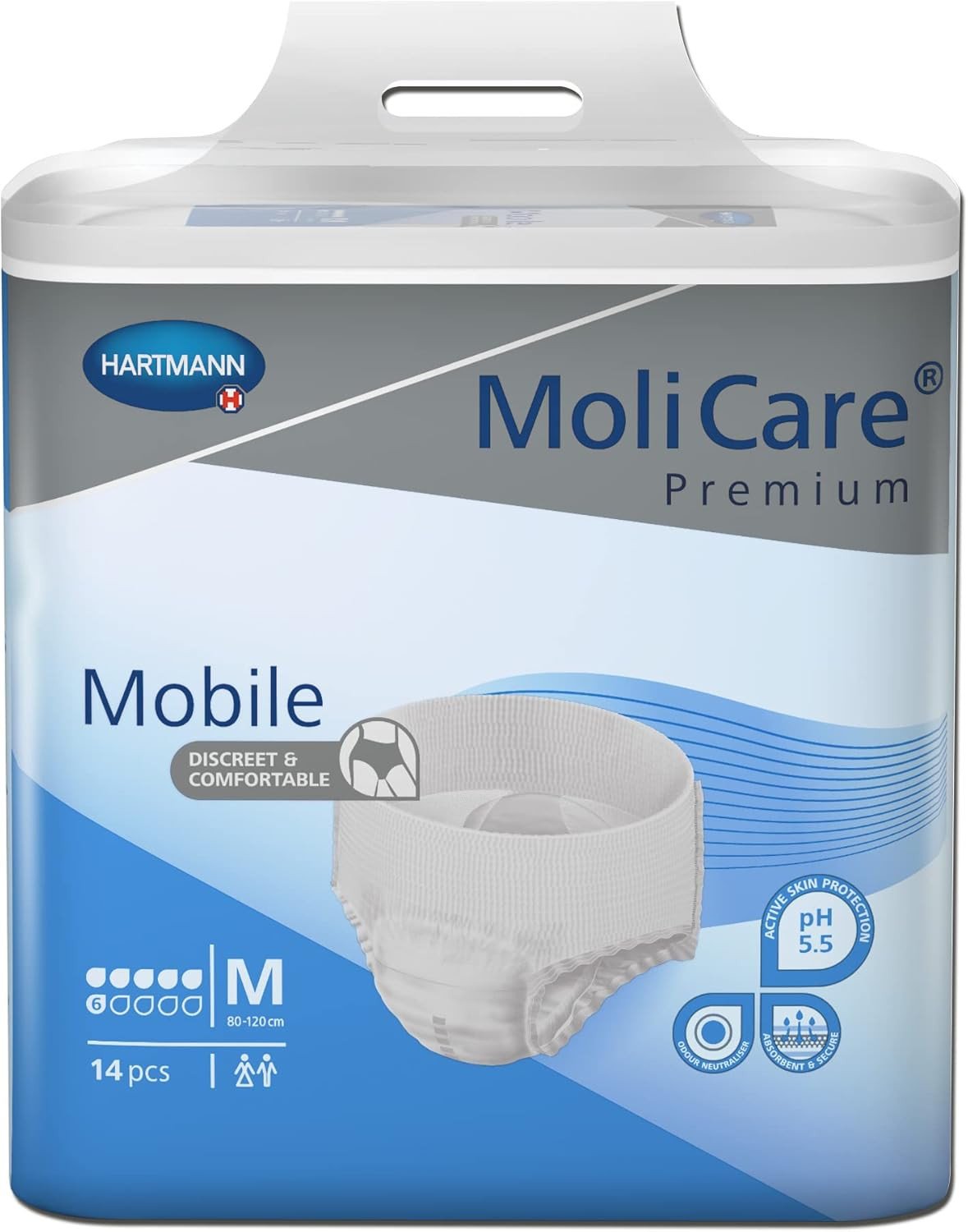 Molicare Premium Mobile Pull Up Pants 6 Drops Small 14 Pieces