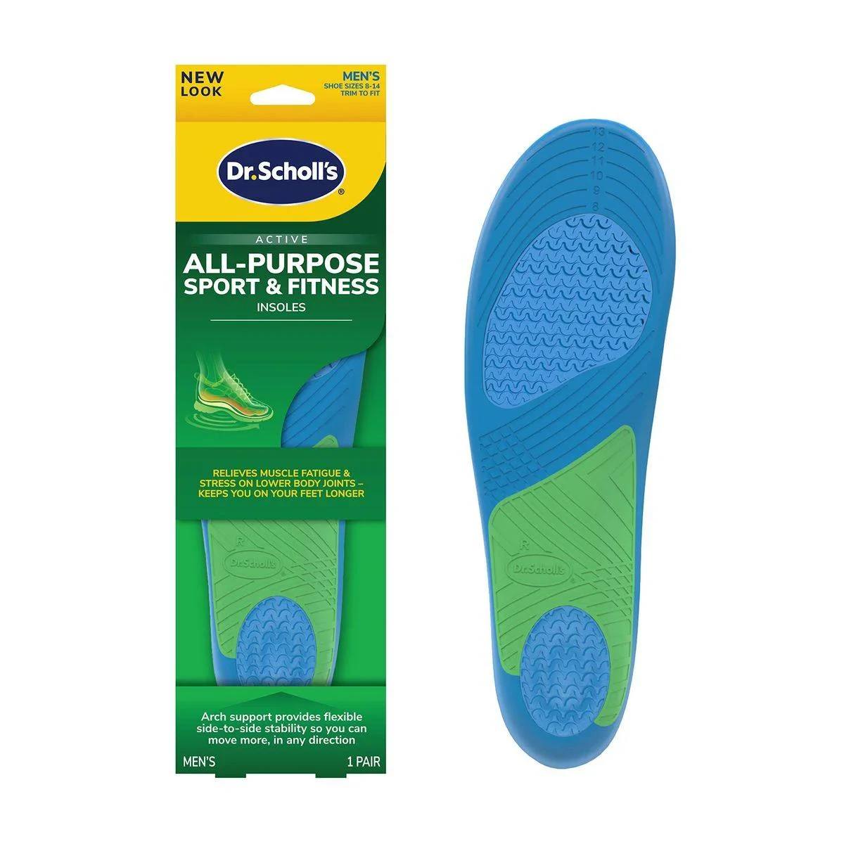 Dr Scholls All Purpose Sport & Fitness Insoles Men 1 Pair