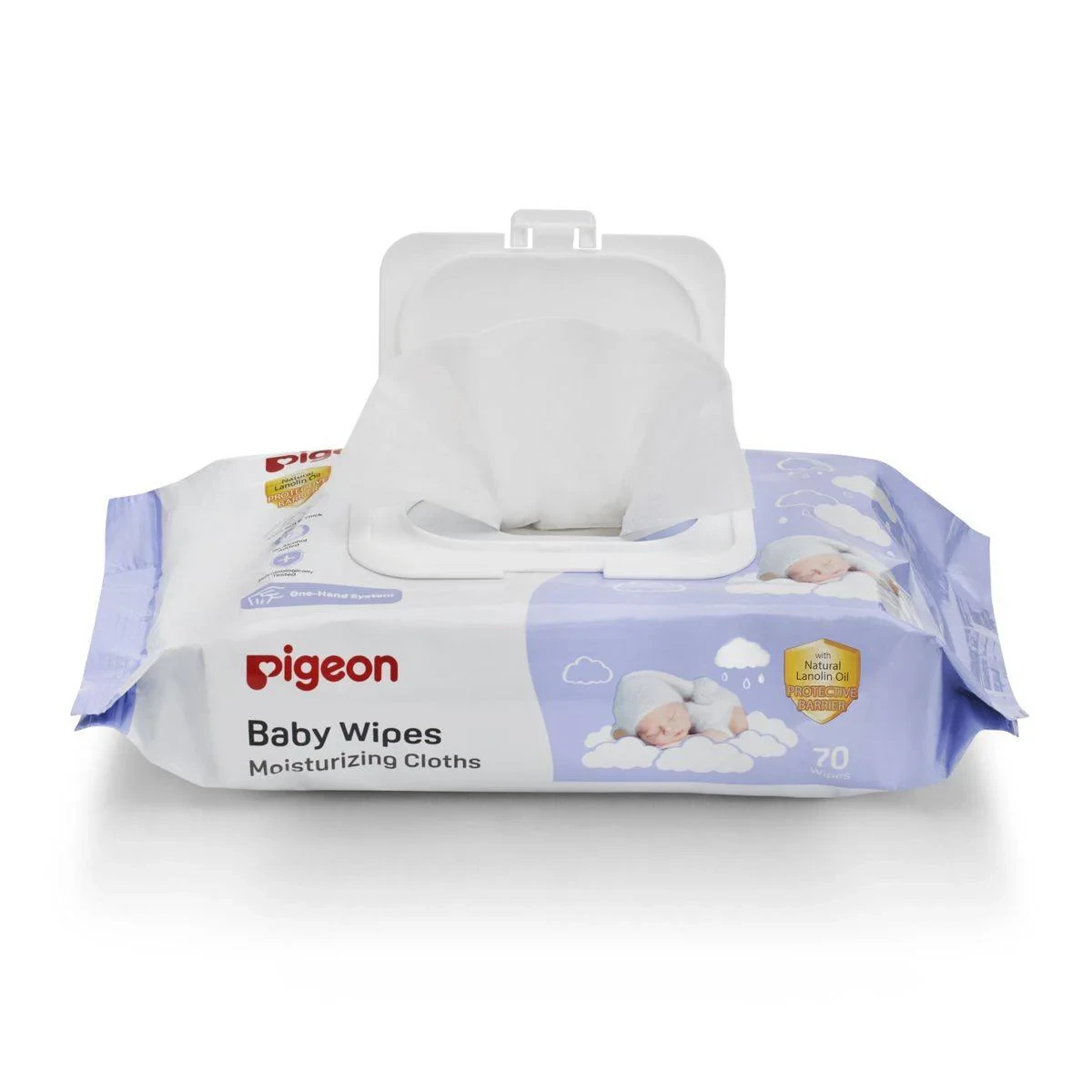 Pigeon Baby Wipes Moisturizing Cloths 70 Sheets