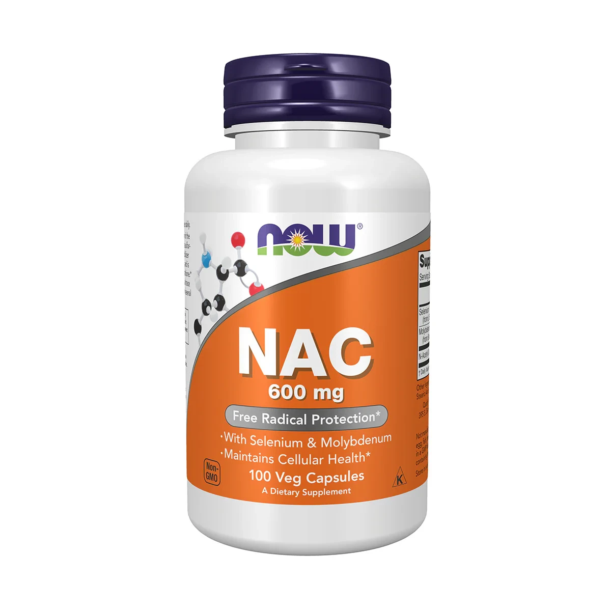 Now Nac Acetyl Cysteine 600mg 100 VegeCapsules