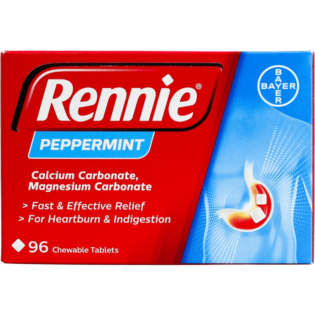 Rennie Peppermint 96 Chewable Tablets