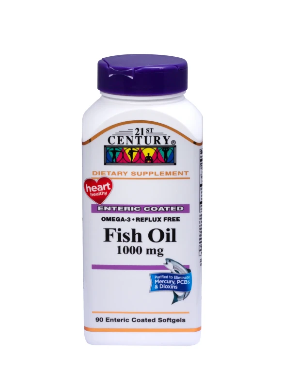 21st Century Omega 3 Fish Oil 1,000mg Enteric Coated 90 Softgels