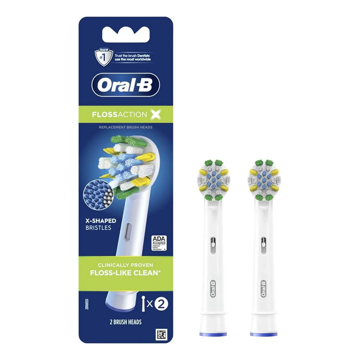 Oral B Replacement Brush Heads Floss Action EB18 2 Packs