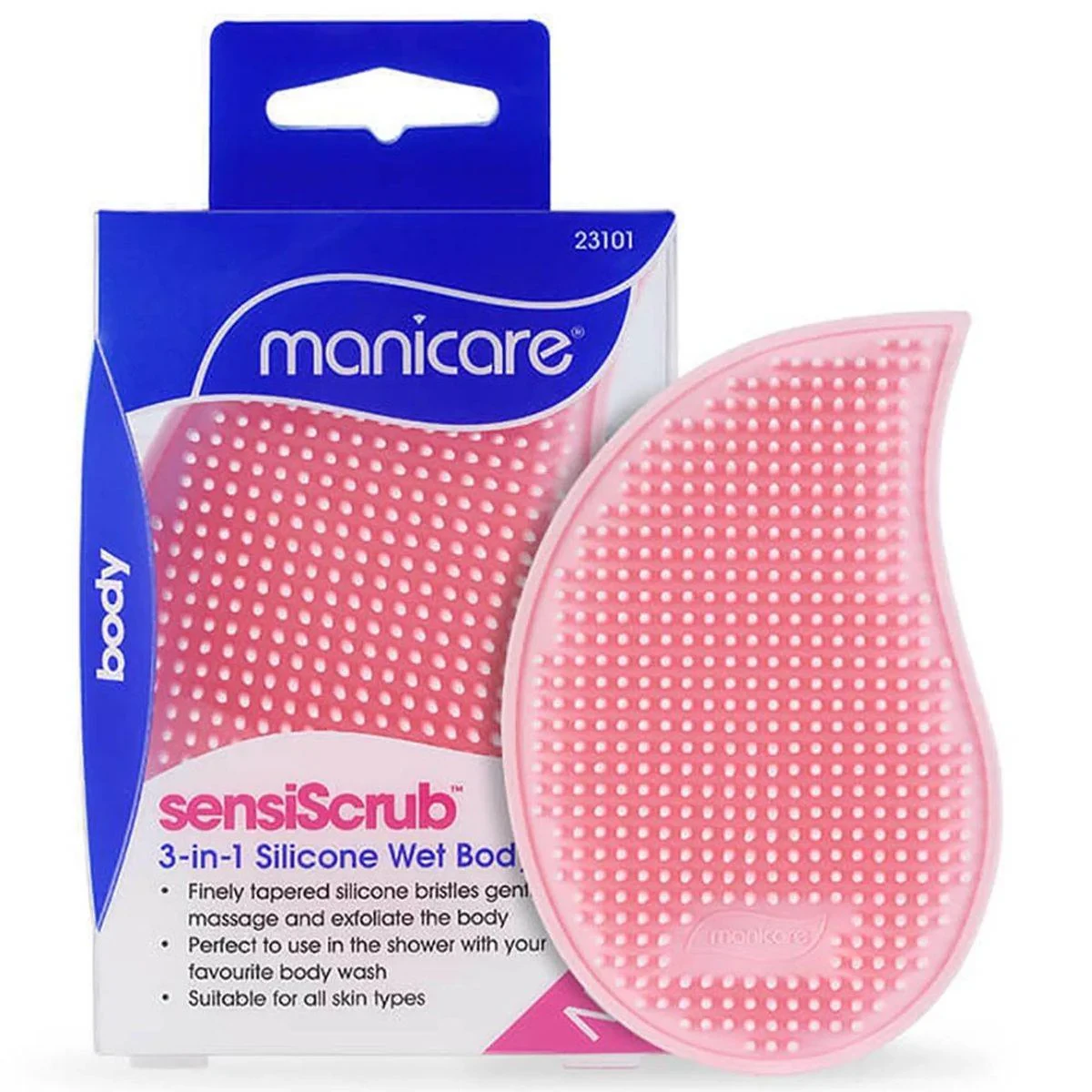Manicare Sensiscrub 3 In 1 Silicone Wet Body Brush #23101
