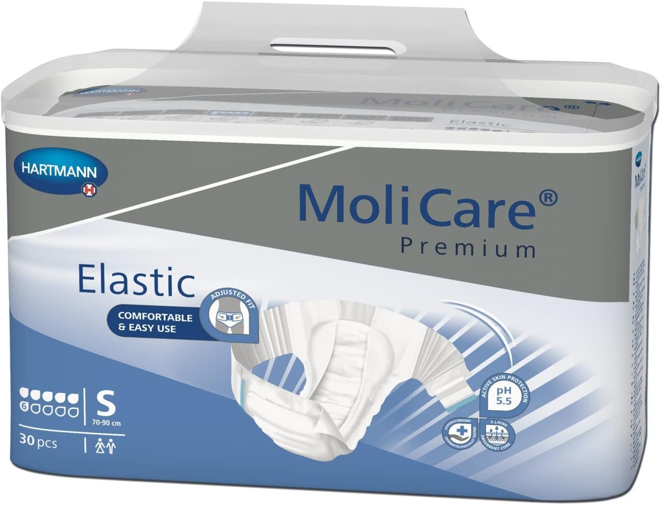 Molicare Premium Elastic 6 Drops Adult Diaper Large 30 Pieces