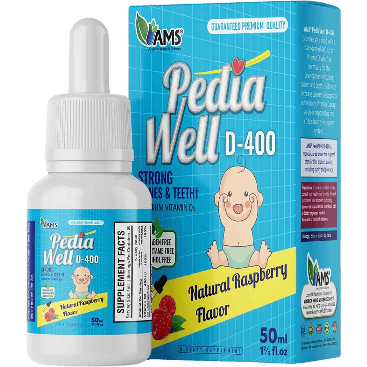 AMS Pedia Well D-400 Natural Rasperry Flavor 50ml