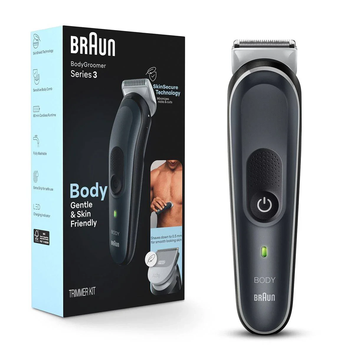Braun Body Groomer Series 3 Gentle & Skin Friendly BG3340