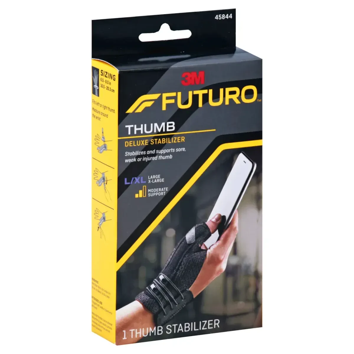 Futuro Deluxe Thumb Stabilizer Large/X Large Black