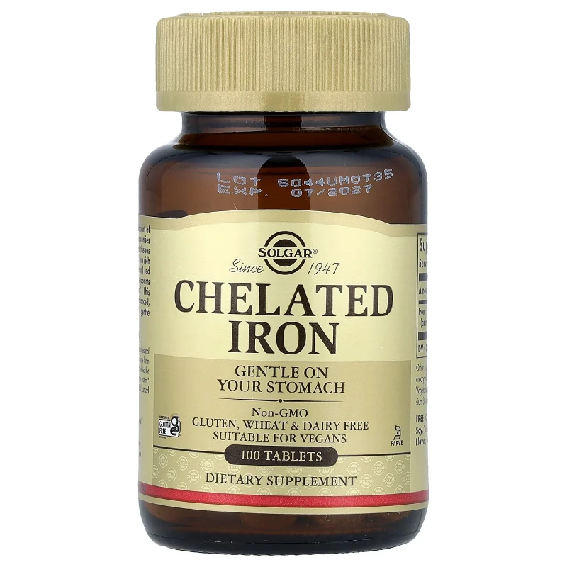 Solgar Chelated Iron 100 Tablets