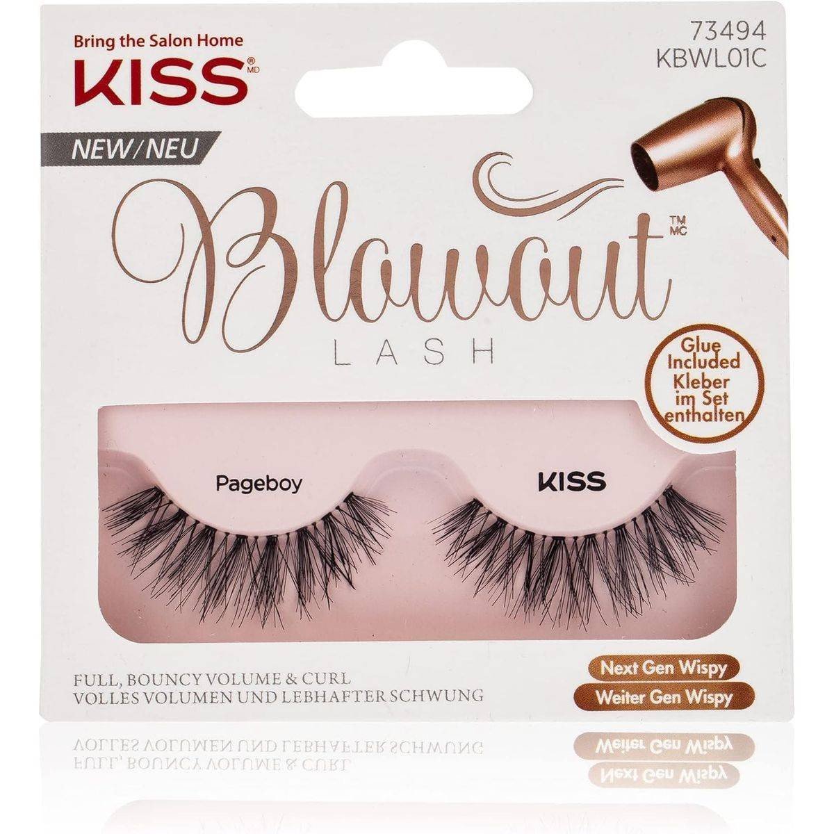 Kiss False Eyelash KBWL01C Blowout Lash Pageboy 1 Pair