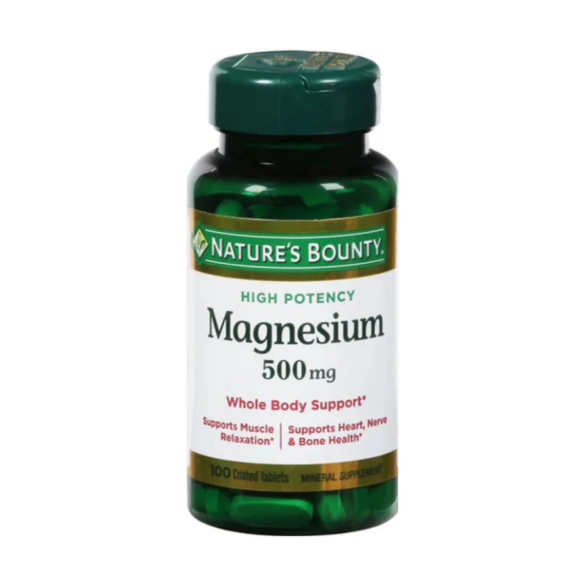 Natures Bounty Magnesium Oxide 500mg 100 Tablets