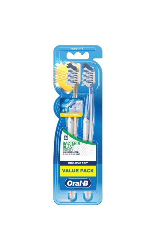 Oral B Toothbrush Bacteria Blast Value Pack 2 Pieces