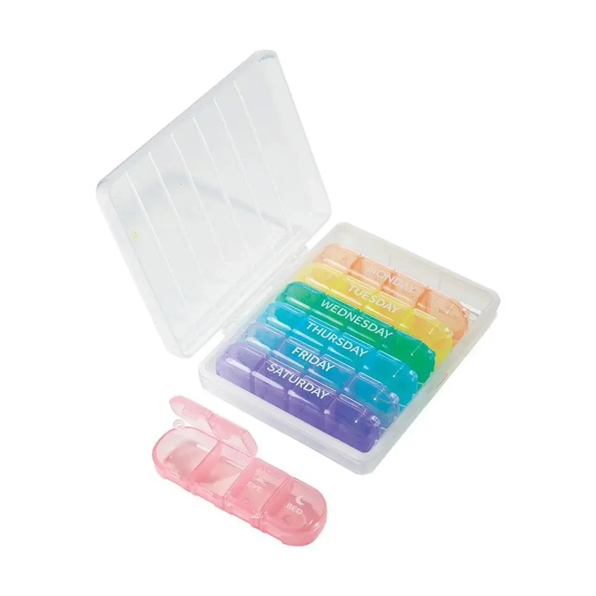 Health & Wellness Removable 7 Day Tablet Organiser With Case