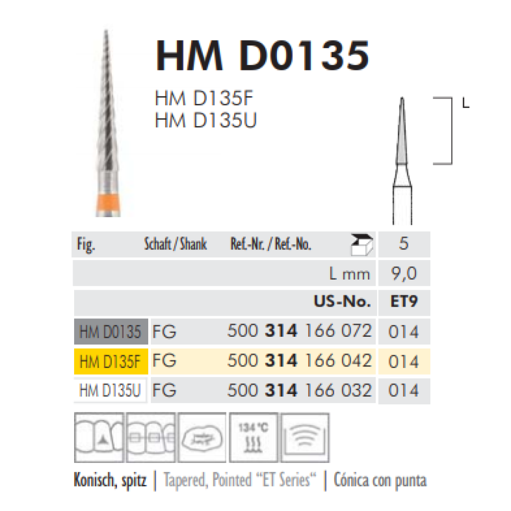 TWIST FINISHING BURS - HM D 0135