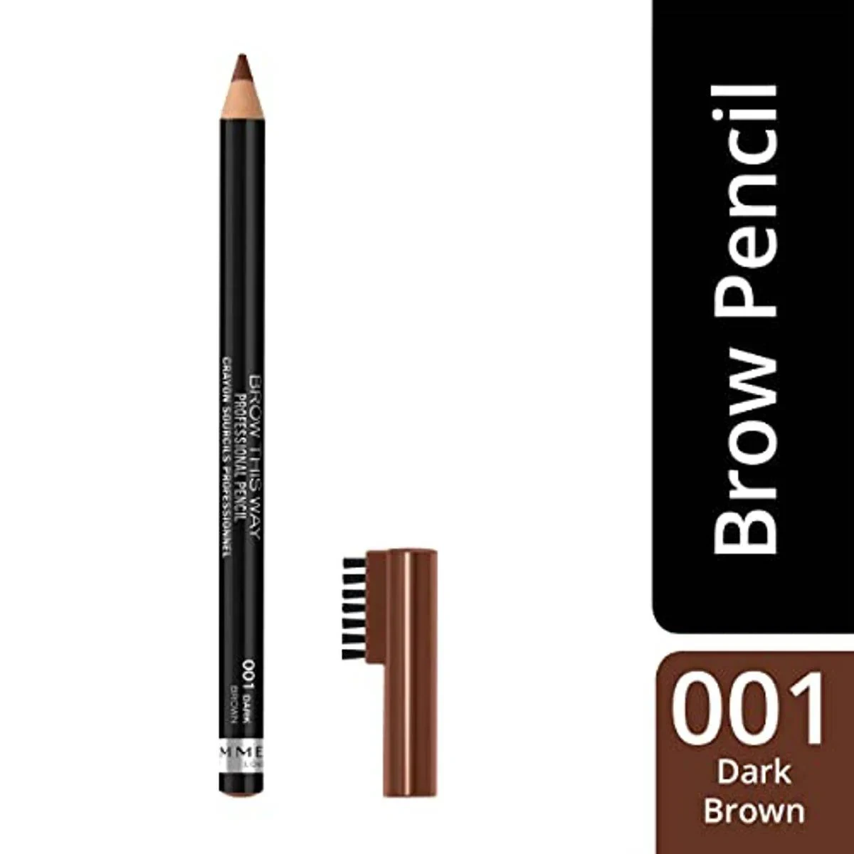 Rimmel Brow This Way Professional Pencil 001 Dark Brown 1.4g