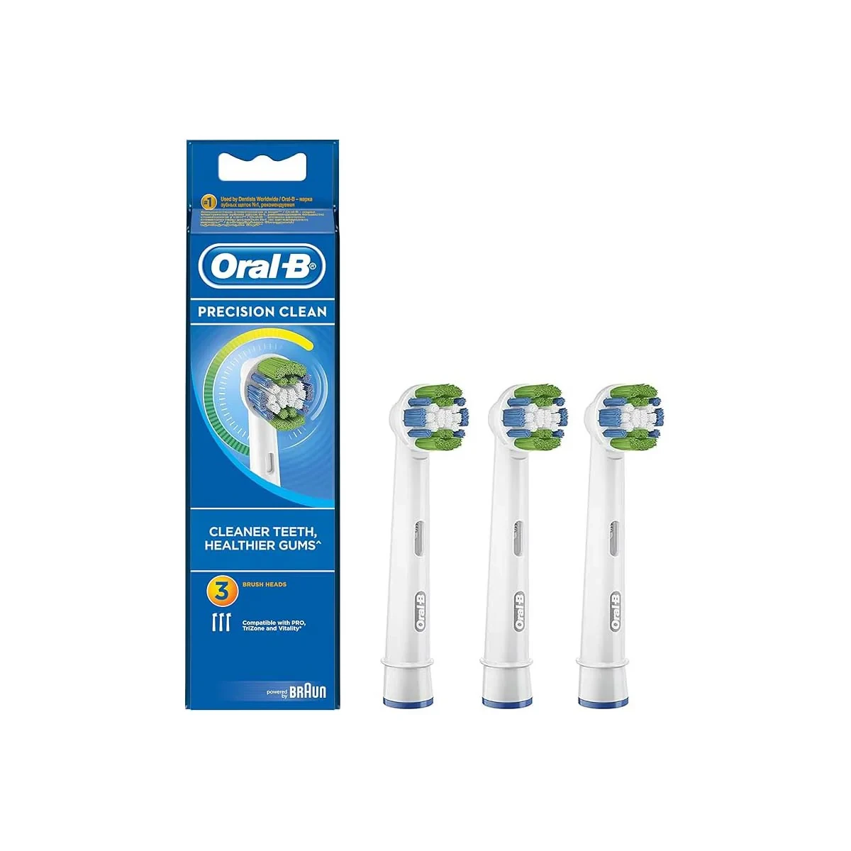 Oral B Replacement Brush Heads Precision Clean FlexiSoft EB20 3 Packs