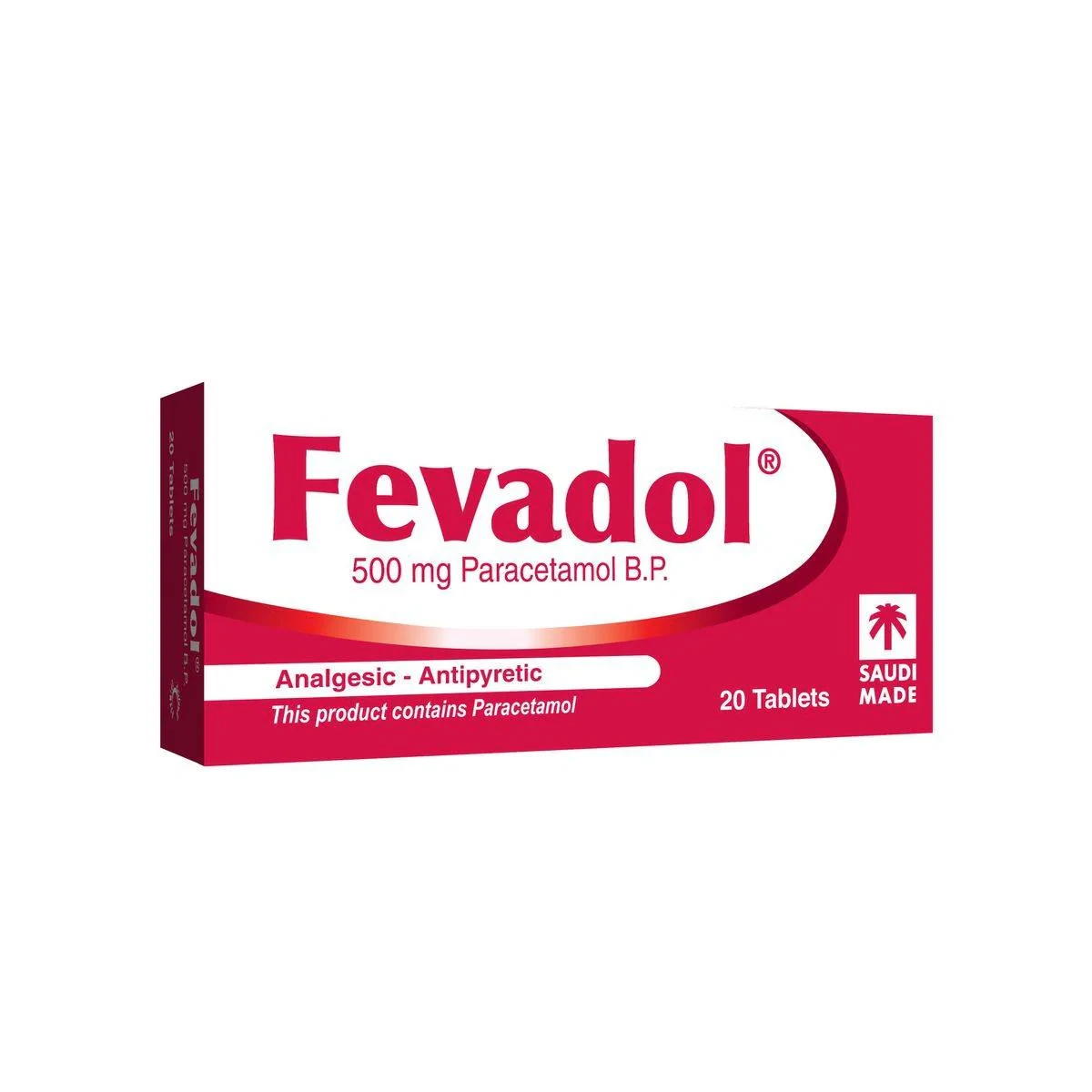 Fevadol 500mg 20 Tablets