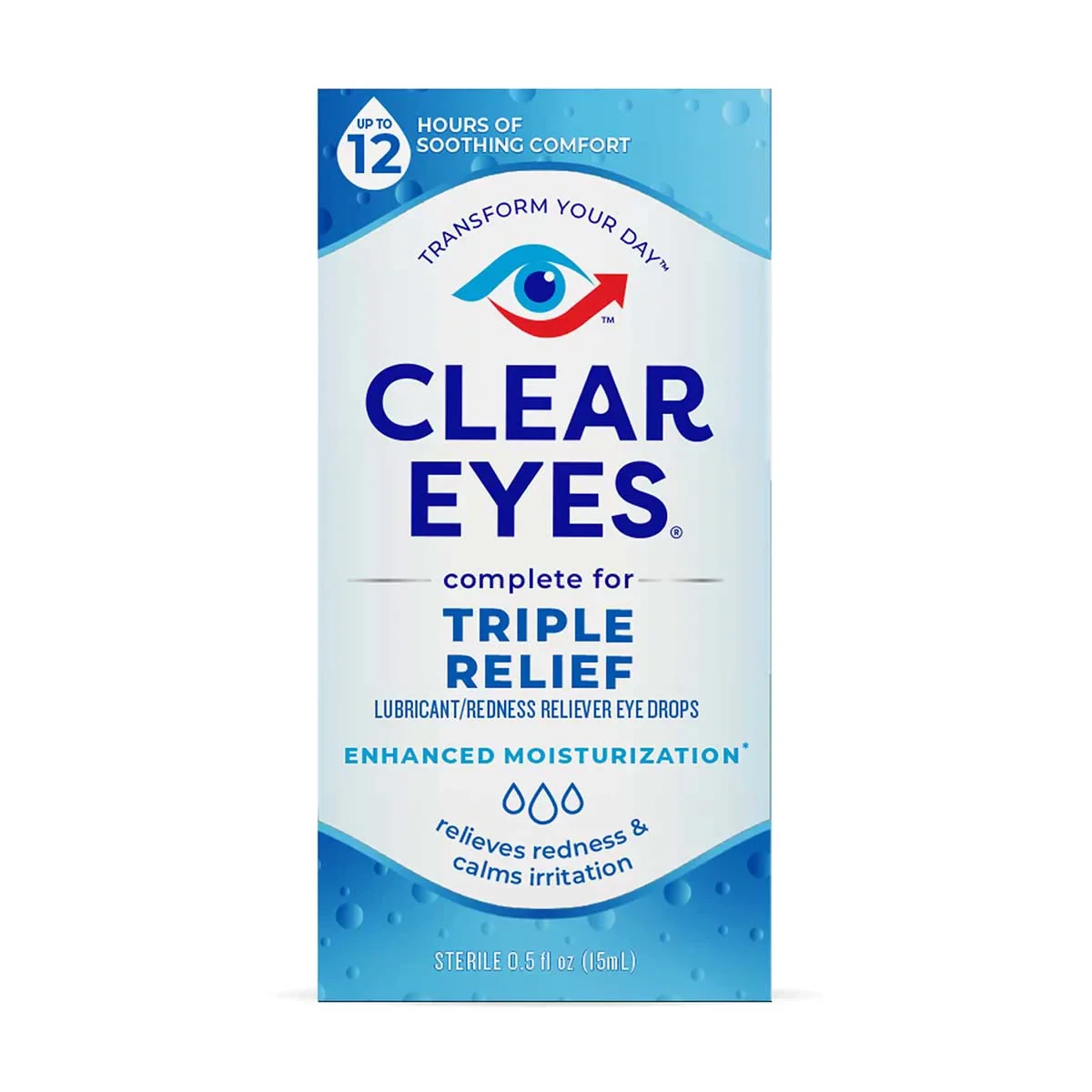 Clear Eyes Triple Action Relief Eye Drops 15ml