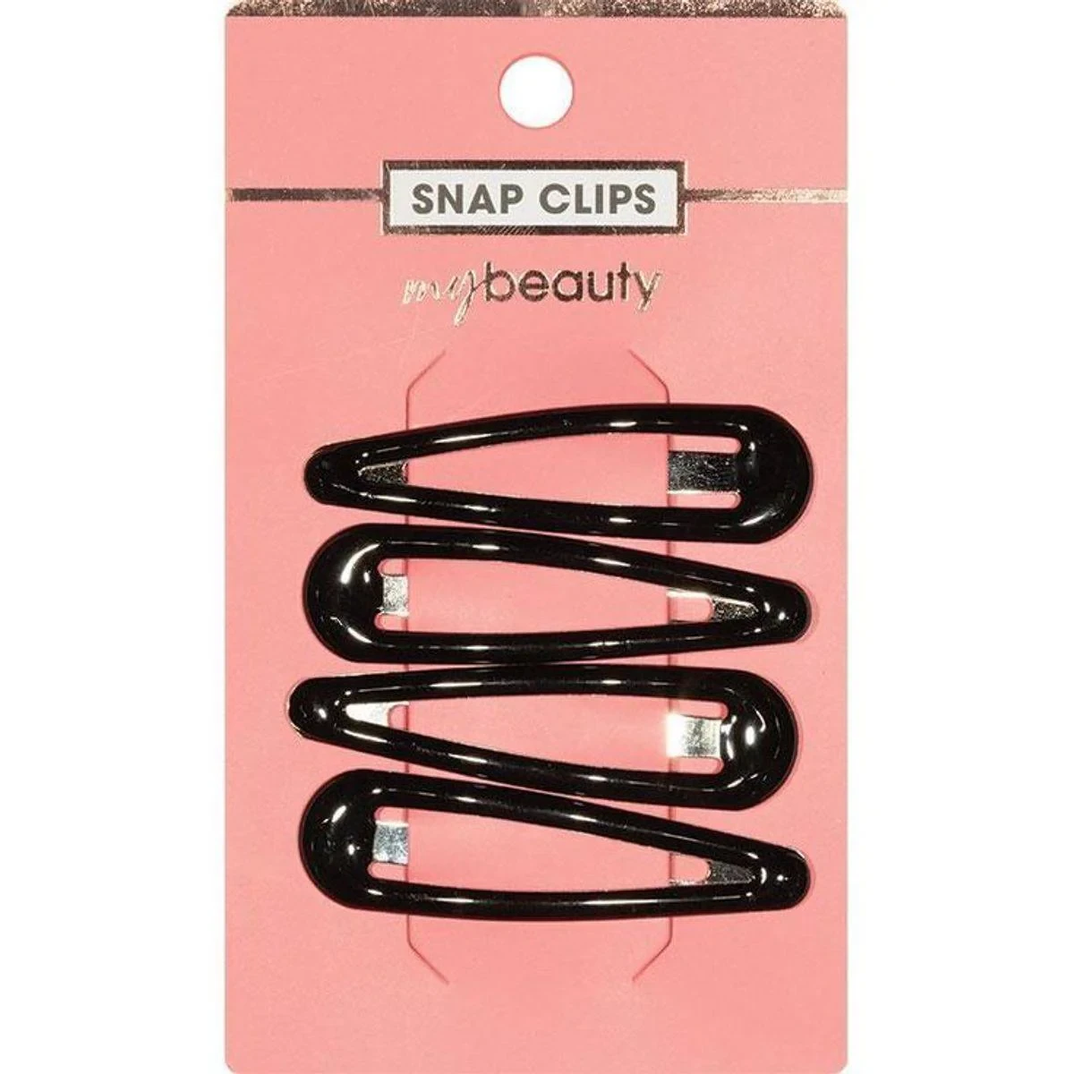 My Beauty Hair Snap Clip 4 Pack Black