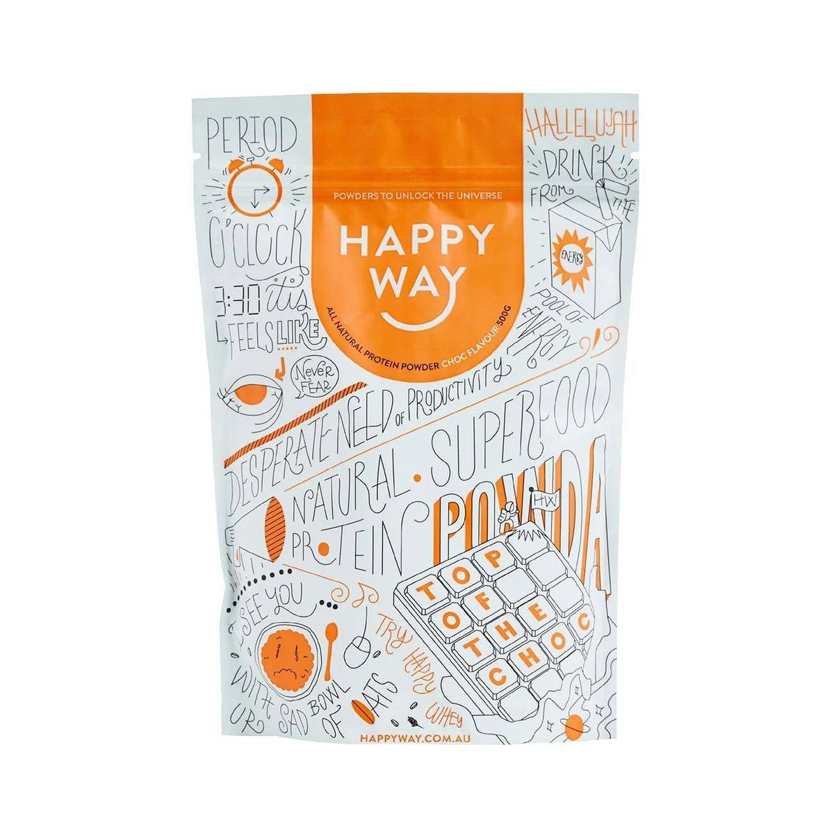 Happy Way Whey Protein Powder Chocolate 500g