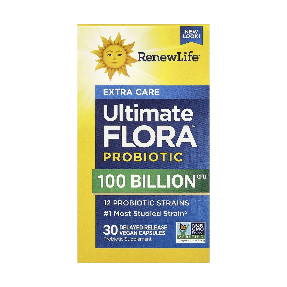 Renew Life Ultimate Flora Extra Care 100 Billion Probiotic 30 Capsules