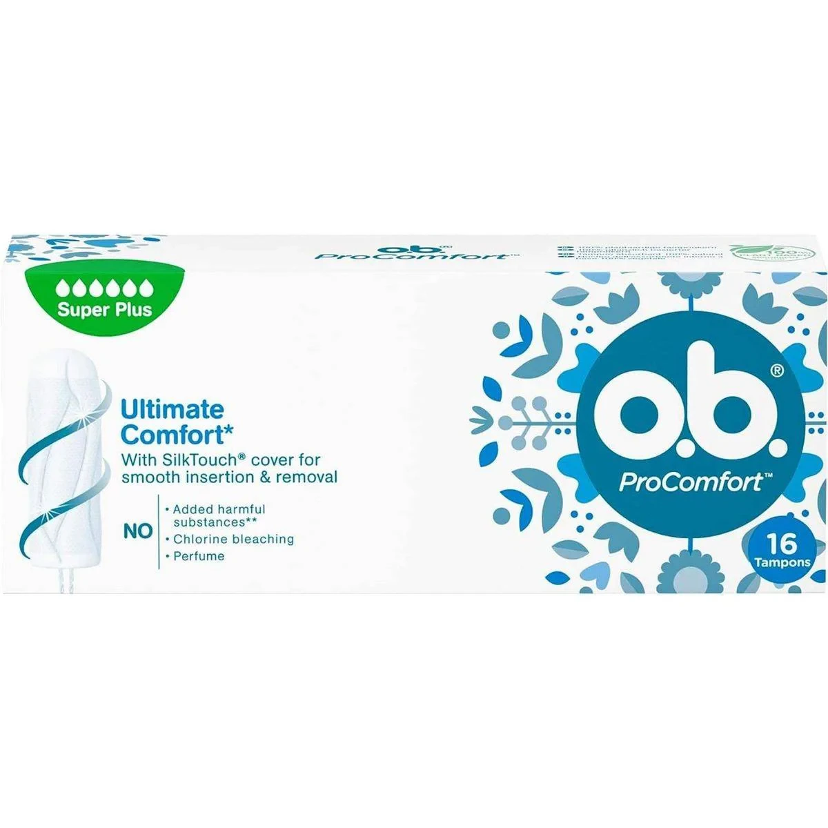 O.B. Procomfort Super 16 Tampons