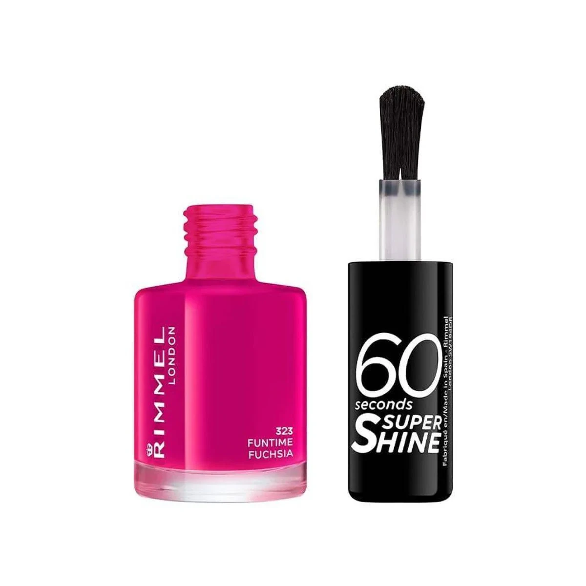 Rimmel 60 Seconds Nail Polish 323 Funtime Fuchsia 8ml
