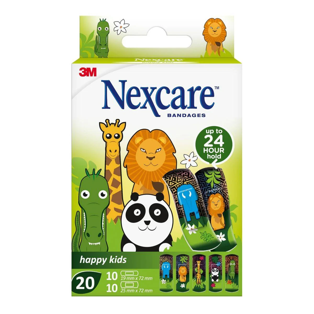 Nexcare Bandages Happy Kids Animals 20 Plasters