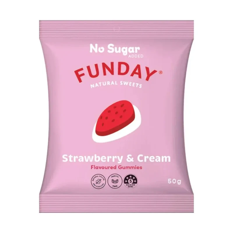 Funday Gummy Strawberry & Cream 50g