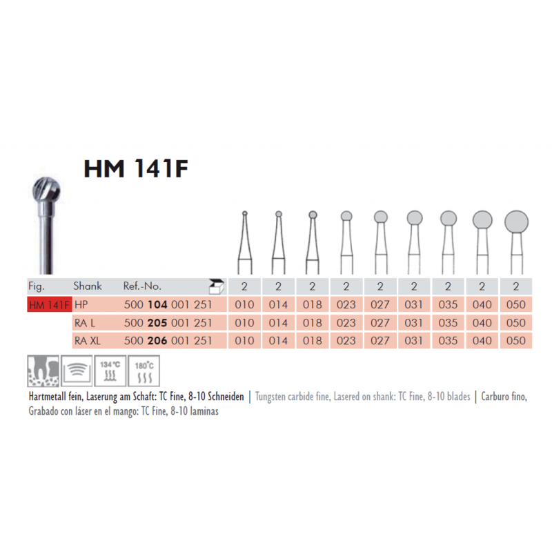 ORAL SURGERY CARBIDE BUR-HP  HM-141F