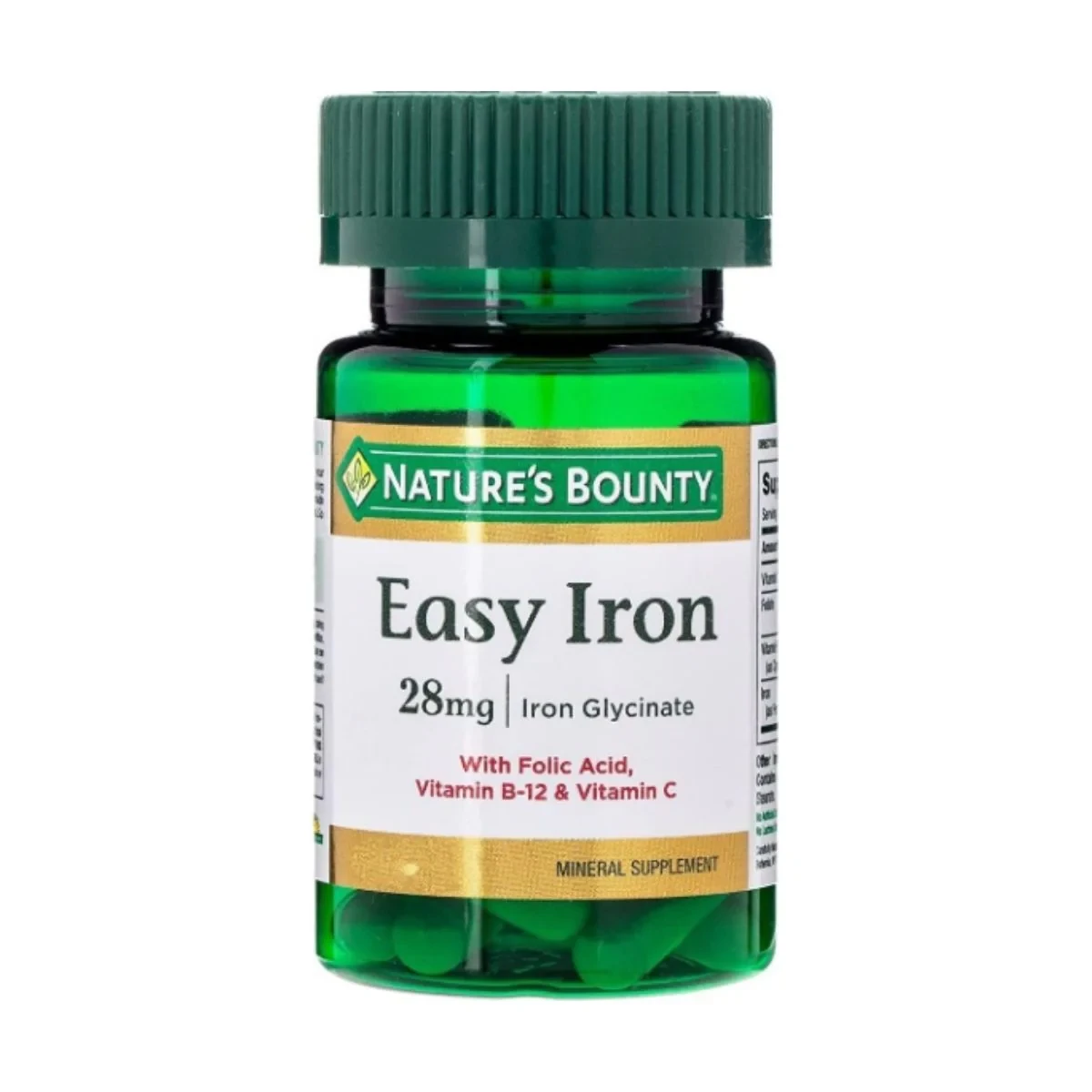 Natures Bounty Easy Iron 28mg 90 Capsules