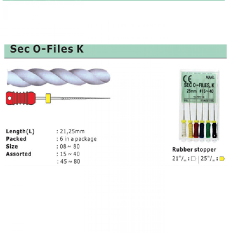 SEC O FILE – K – 25mm PK/6