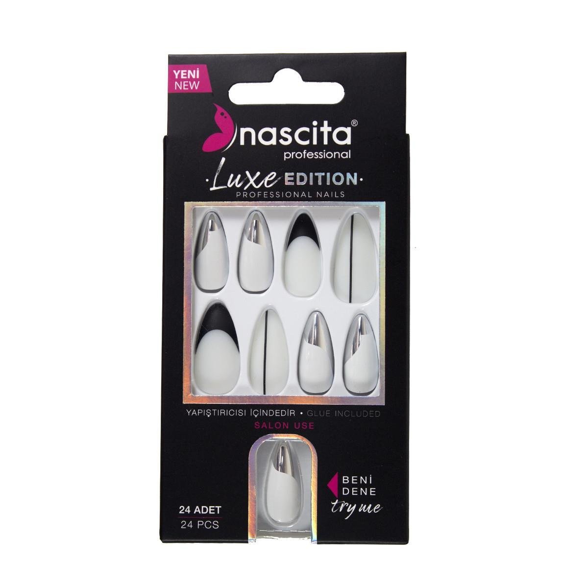 أظافر صناعية فاخرة (24 قطعة)