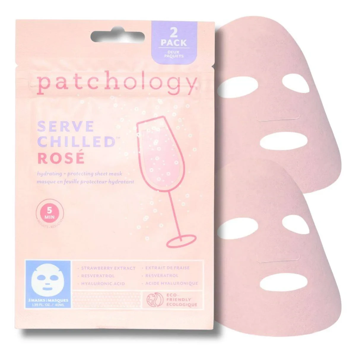 Patchology Serve Chilled Rose Sheet Mask 2 Pack