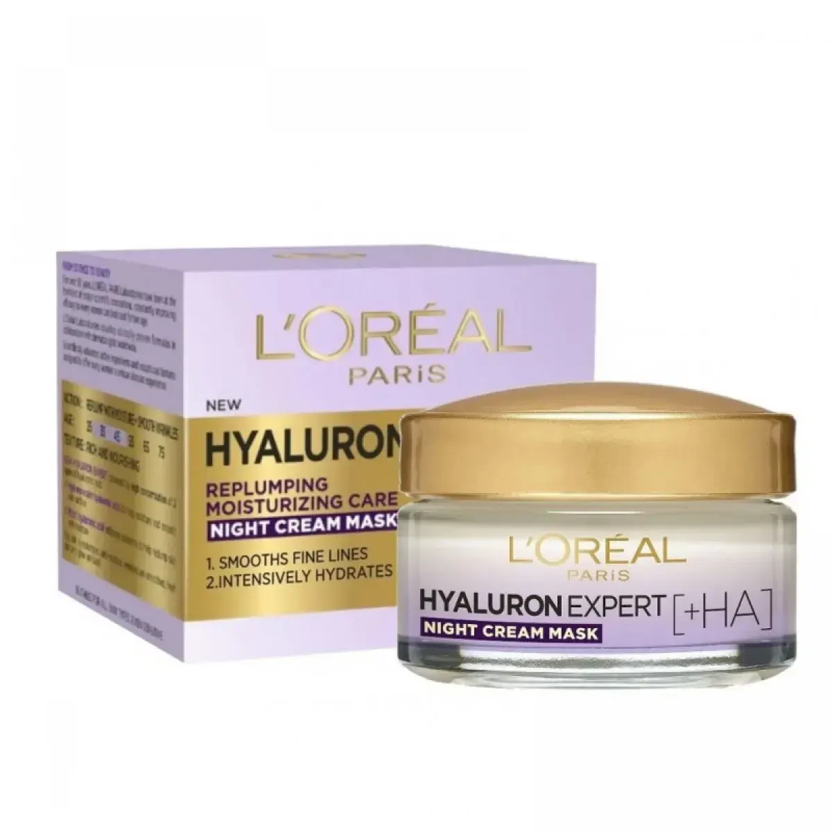 Loreal Paris Hyaluron Expert Hyaluronic Acid Replumping Moisturizing Night Cream Mask 50ml