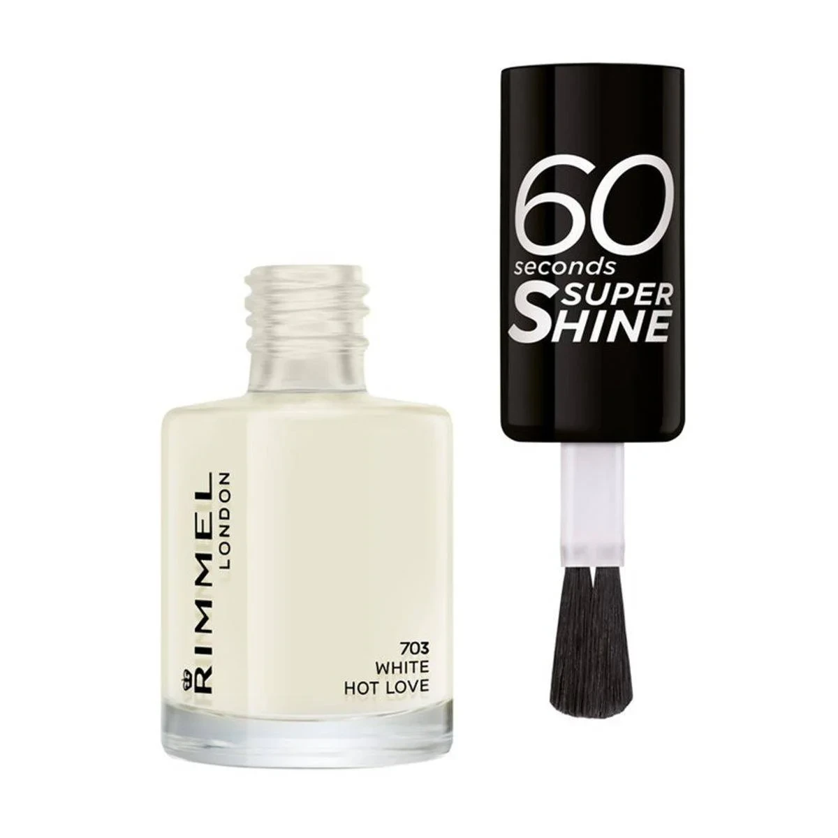 Rimmel 60 Seconds Nail Polish 703 White Hot Love 8ml