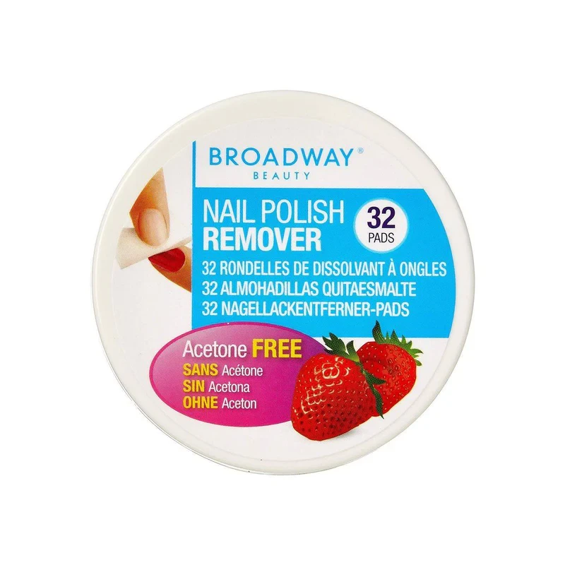 Kiss Broadway Beauty Nail Polish Remover Strawberry 32 Pads