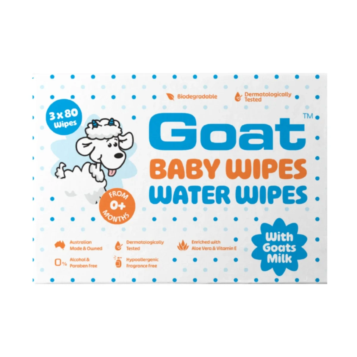 Goat Baby Water Wipes 240 Pack