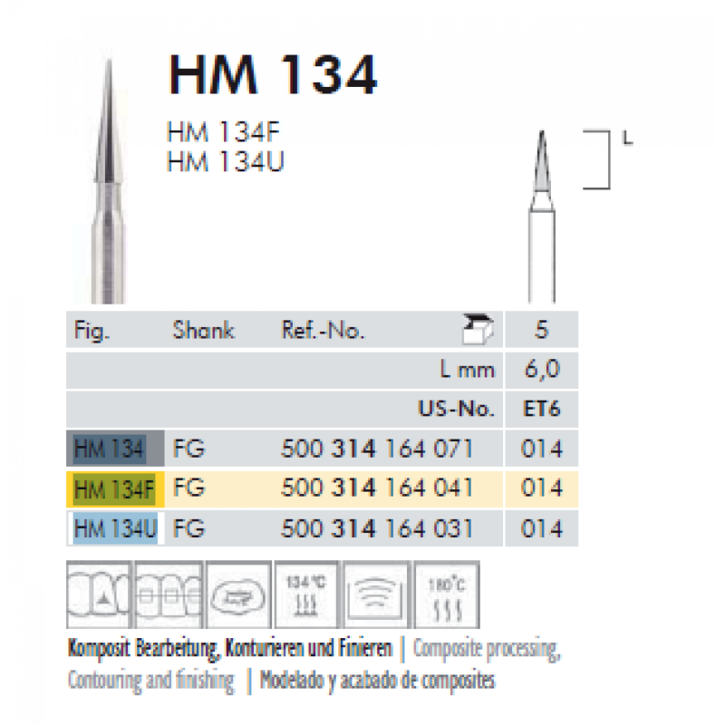 CARBIDE FINESHING BUR HM-134