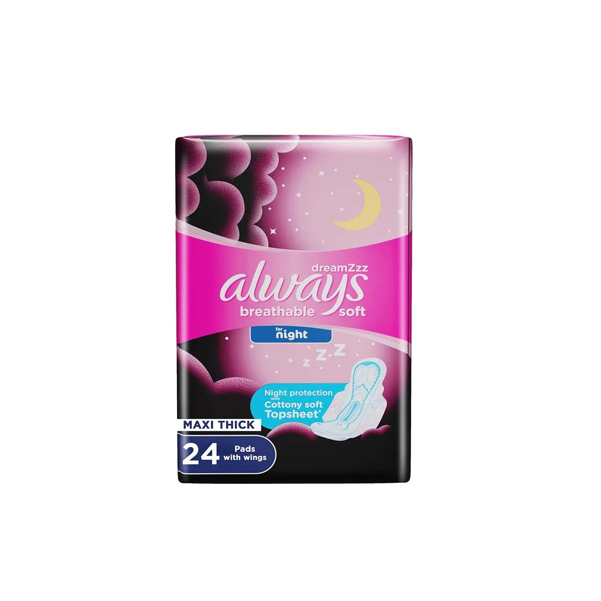 Always Cotton Night Maxi Thick 24 Count