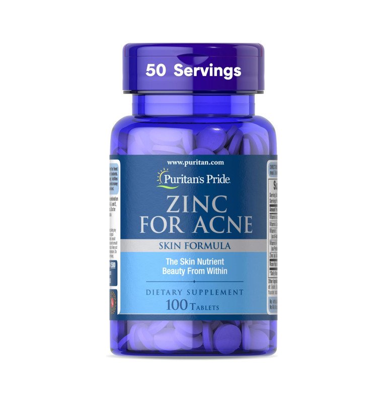 Puritans Pride Zinc For Acne 100 Tablets