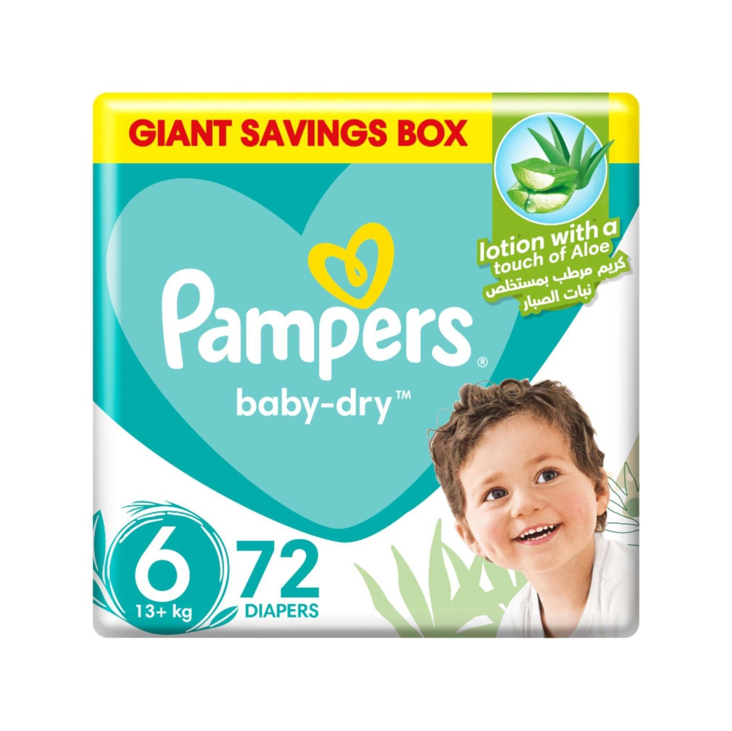 Pampers Diapers Baby Dry Taped Size 6 (13+kg) 72 Pieces