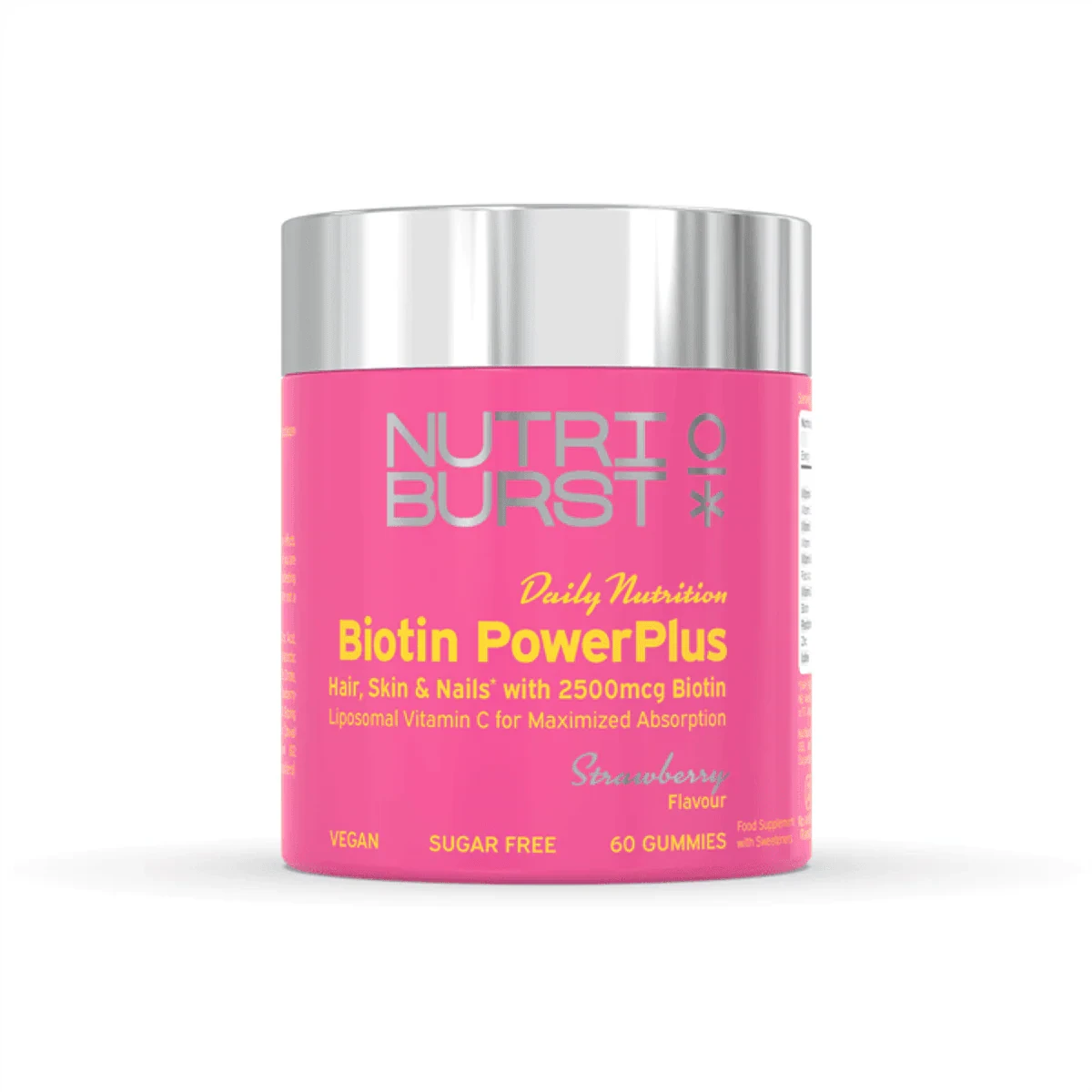 Nutriburst Biotin PowerPlus Strawberry 60 Gummies